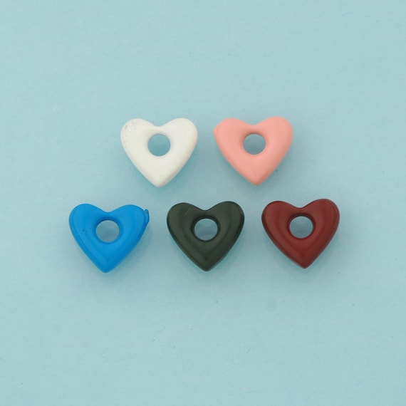 Gold Enamel Heart Charms,Heart Jewelry,Heart Pendant for DIY Jewelry Making,18K Gold