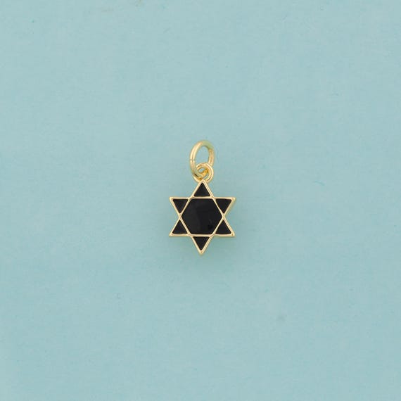 Gold Enamel Hexagram Charms,Hexagram Jewelry,Hexagram Pendant for DIY Jewelry Making,18K Gold