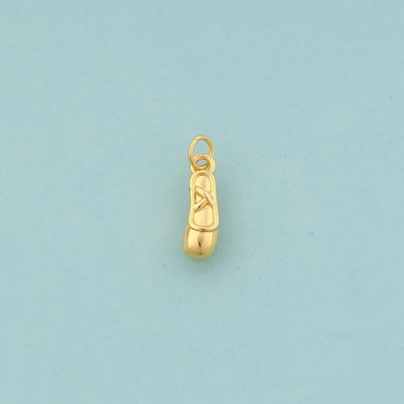Gold Flat Shoes Charms,Flat Shoes Jewelry,Flat Shoes Pendant for DIY Jewelry Making,18K Gold
