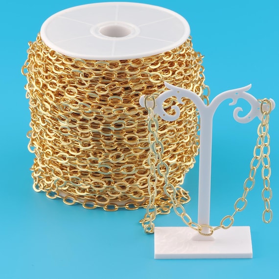 Gold Cable Chain,Special Jewelry Chain,Semi-Finished Product Chain for DIY Jewelry Making,18K Gold