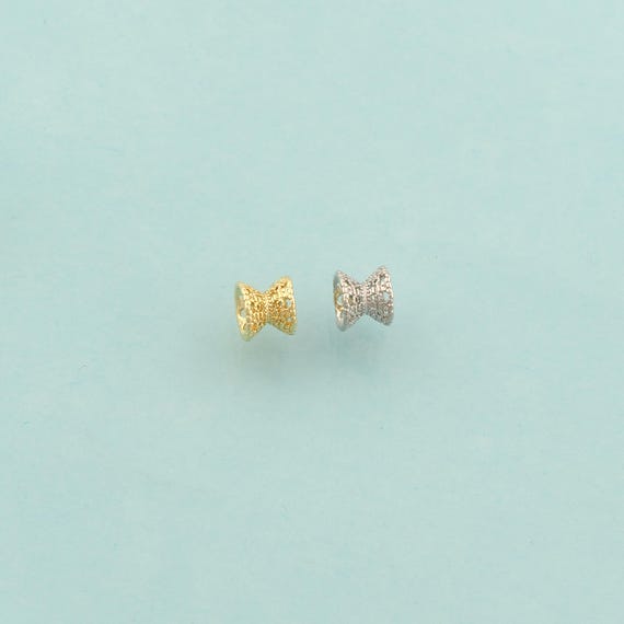 Gold Flower Spacer Beads,Tube Beads,Flower Beads for DIY Jewelry Making,18K Gold
