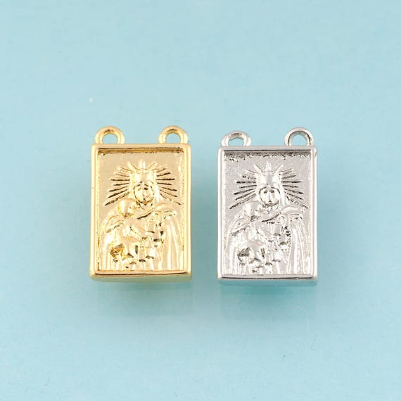 Gold CZ Character Charms,Relief Jewelry,Portrait Pendant for DIY Jewelry Making,18K Gold & Rhodium