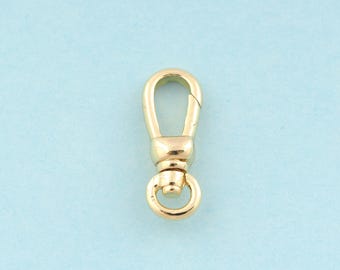 Gold Snap Clasp,Snap Jewelry Clasp,Push door Clasp for DIY Jewelry Making,18K Gold