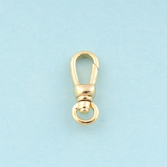 Gold Snap Clasp,Snap Jewelry Clasp,Push door Clasp for DIY Jewelry Making,18K Gold
