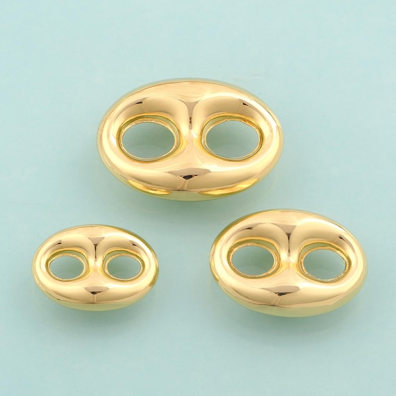 Gold Pig Nose Connector,Pig Nose Jewelry Connector,Pig Nose Connector for DIY Jewelry Making,18K Gold