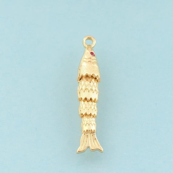 Gold CZ Fish Charms,Fish Jewelry,Fish Pendant for DIY Jewelry Making,18K Gold