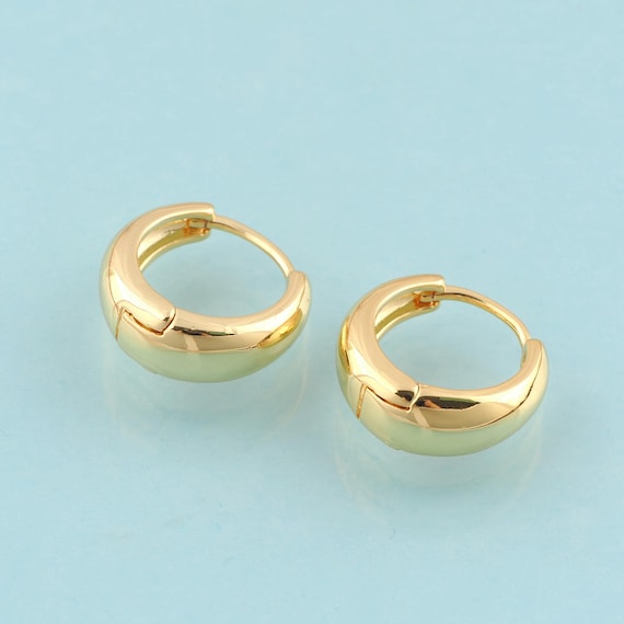Gold Hoop Earrings,Hugging Hoop Jewelry Earrings,Hoop Earrings,Gift for Her,18K Gold