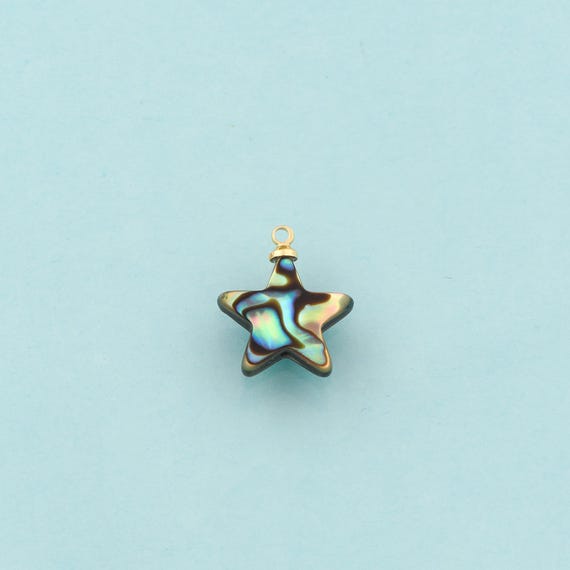 Gold Fritillary Charms,Star Jewelry,Starburst Pendant for DIY Jewelry Making,18K Gold