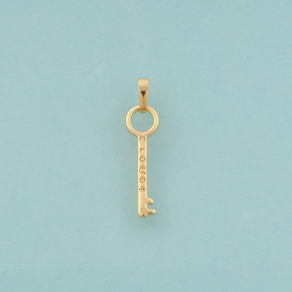 Gold Key Charms,Key Jewelry,Key Pendant for DIY Jewelry Making,18K Gold