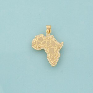Gold CZ Map Charms,Map Jewelry,Map Pendant for DIY Jewelry Making,18K Gold