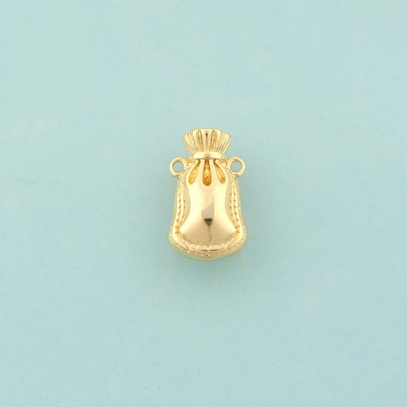 Gold Lucky Bag Charms,Lucky Bag Jewelry,Lucky Bag Pendant for DIY Jewelry Making,18K Gold