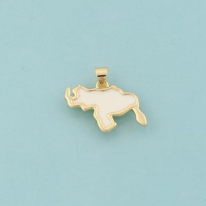 Gold Enamel Map Charms,Map Jewelry,Map Pendant for DIY Jewelry Making,18K Gold