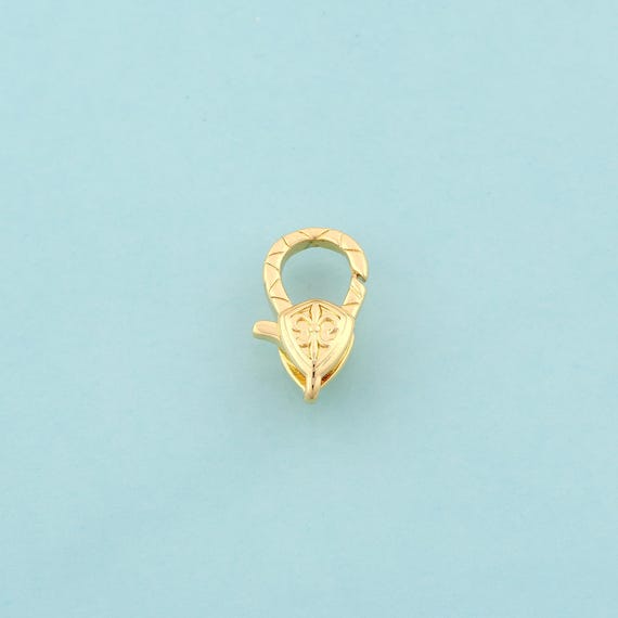 Gold Lobster Clasp,Spring Jewelry Clasp,Claw Clasp for DIY Jewelry Making,18K Gold