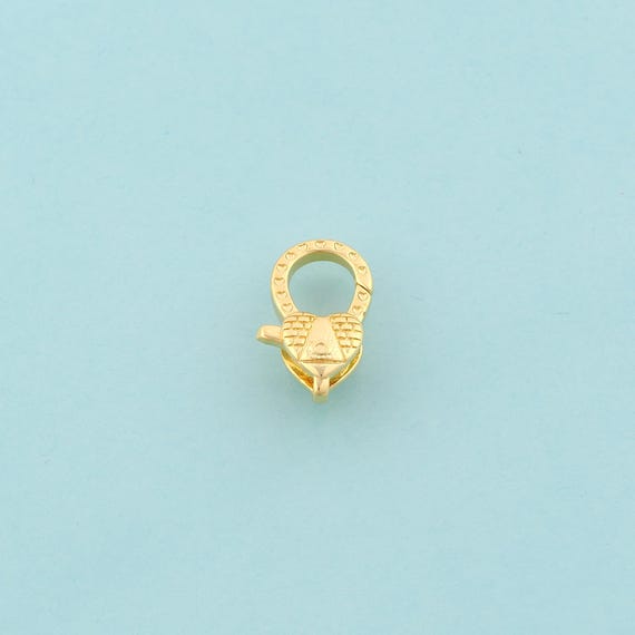Gold Lobster Clasp,Spring Jewelry Clasp,Claw Clasp for DIY Jewelry Making,18K Gold