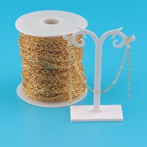 Gold Cable Chain,Special Jewelry Chain,Semi-Finished Product Chain for DIY Jewelry Making,18K Gold