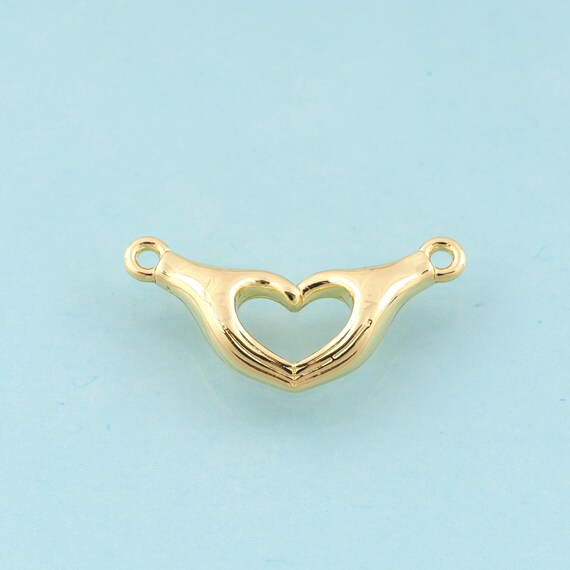 Gold Gesture Charms,Hand Jewelry,Gesture Pendant for DIY Jewelry Making,18K Gold