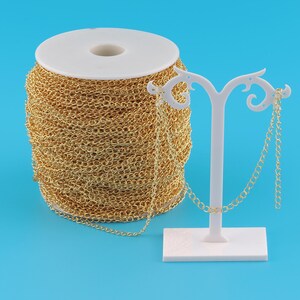 Gold Cable Chain,Special Jewelry Chain,Semi-Finished Product Chain for DIY Jewelry Making,18K Gold