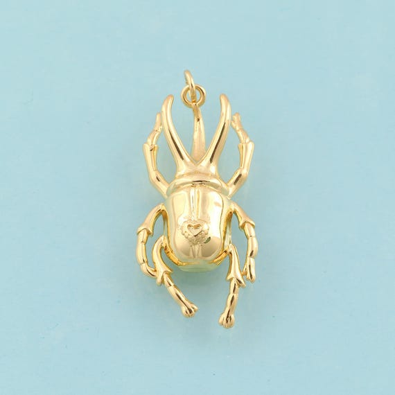 Gold Insect Charms,Insect Jewelry,Insect Pendant for DIY Jewelry Making,18K Gold