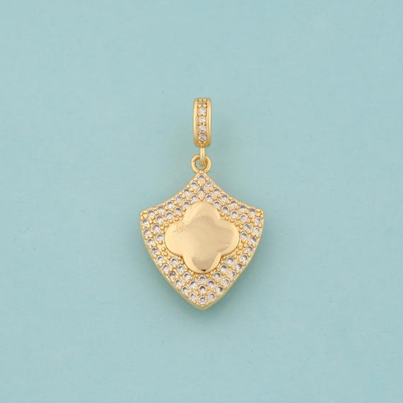 Gold CZ Lucky Grass Charms,Lucky Grass Jewelry,Lucky Grass Pendant for DIY Jewelry Making,18K Gold