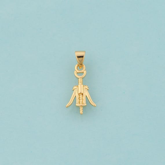 Gold Bottle Opener Charms,Bottle Opener Jewelry,Bottle Opener Pendant for DIY Jewelry Making,18K Gold