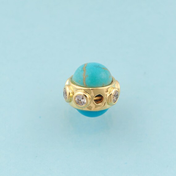 CZ Egg Spacer Beads,Egg Beads,Egg Beads for DIY Jewelry Making,18K Gold