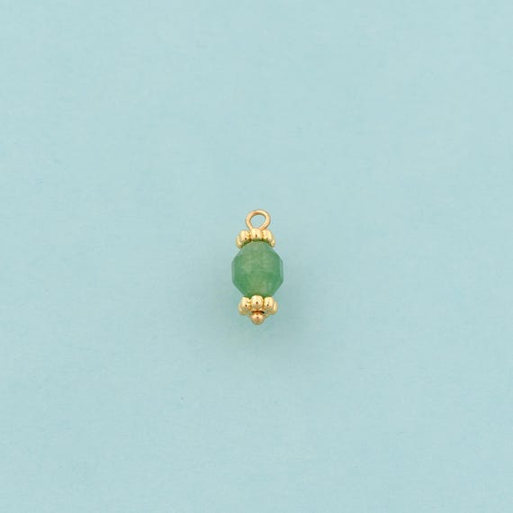 Gold Energy Stone Charms,Natural Stone Jewelry,Stone Pendant for DIY Jewelry Making,18K Gold