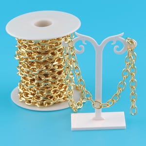 Gold Cable Chain,Special Jewelry Chain,Semi-Finished Product Chain for DIY Jewelry Making,18K Gold
