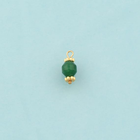 Gold Energy Stone Charms,Natural Stone Jewelry,Stone Pendant for DIY Jewelry Making,18K Gold