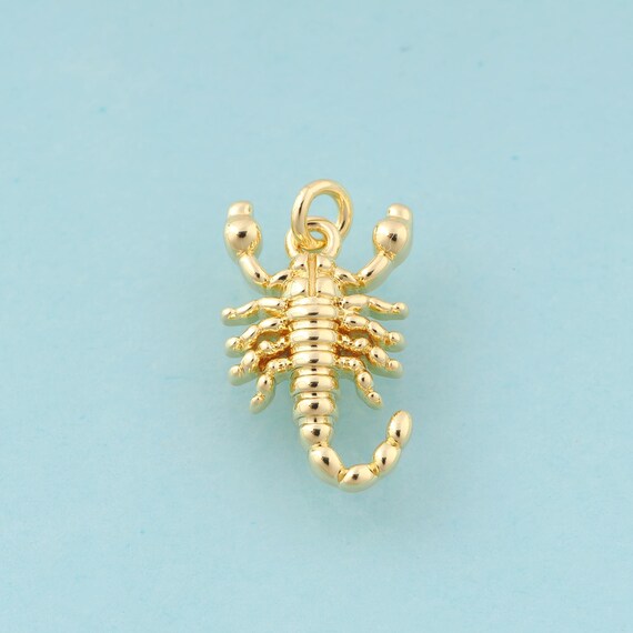Gold Scorpion Charms,Scorpion Jewelry,Scorpion Pendant for DIY Jewelry Making,18K Gold