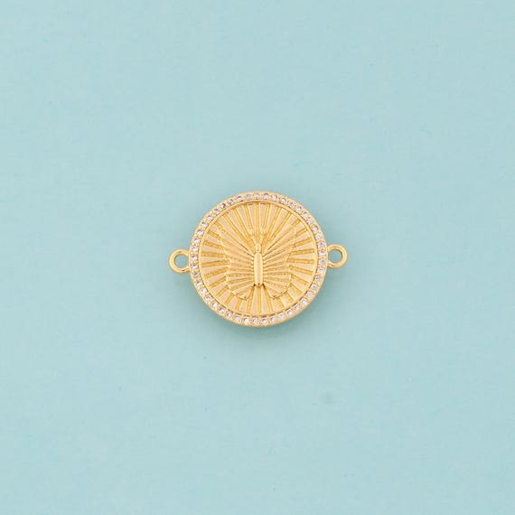 Gold CZ Butterfly Connector,Butterfly Jewelry Connector,Butterfly Connector for DIY Jewelry Making,18K Gold