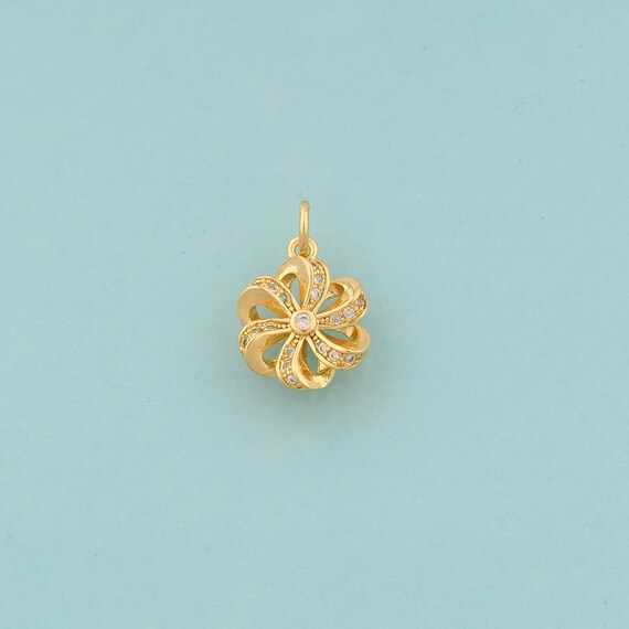 Gold CZ Hot Wheels Charms,Hot Wheels Jewelry,Hot Wheels Pendant for DIY Jewelry Making,18K Gold