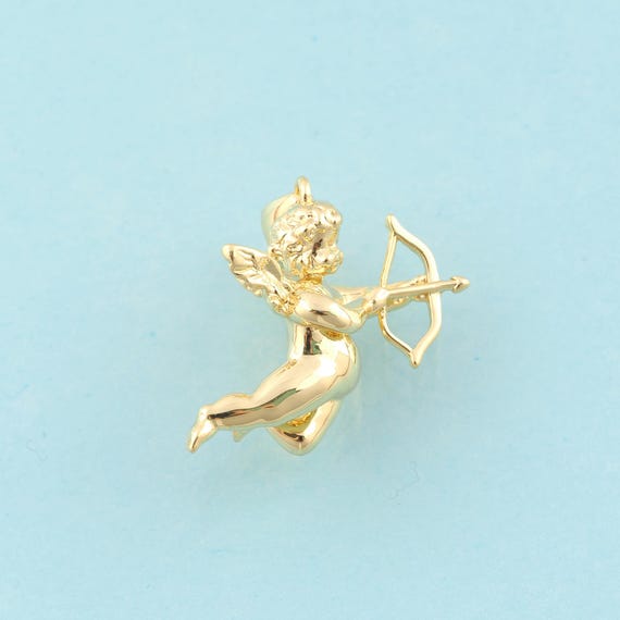Gold Capid Charms,Capid Jewelry,Capid Pendant for DIY Jewelry Making,18K Gold