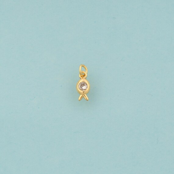 Gold CZ Carrot Charms,Fruit Jewelry,Carrot Pendant for DIY Jewelry Making,18K Gold