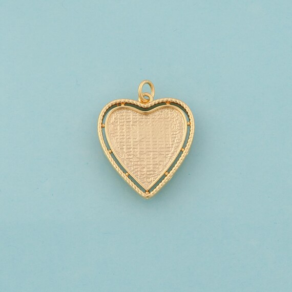 Gold Heart Charms,Love Jewelry,Heart Pendant for DIY Jewelry Making,18K Gold