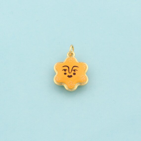Gold David Star Charms,Jewish Star Jewelry,Enamel Starburst Pendant for DIY Jewelry Making,18K Gold