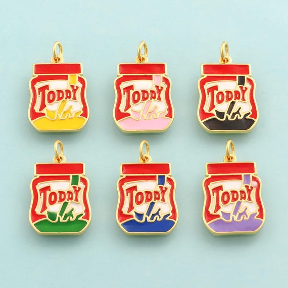 Gold Enamel Tabasco Charms,Tabasco Jewelry,Tabasco Pendant for DIY Jewelry Making,18K Gold