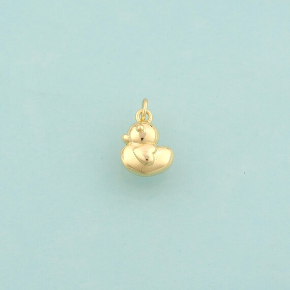 Gold Duck Charms,Animal Jewelry,Duck Pendant for DIY Jewelry Making,18K Gold
