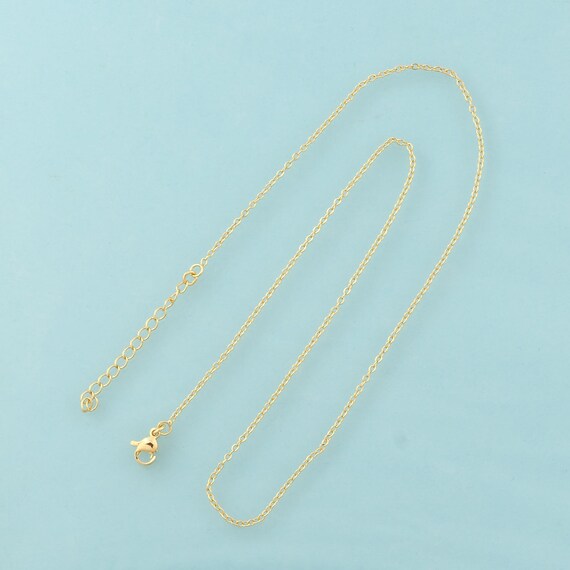 Gold Cable Necklace ,Chain Jewelry Necklace,Cable Necklace Perfect Gift,18K Gold