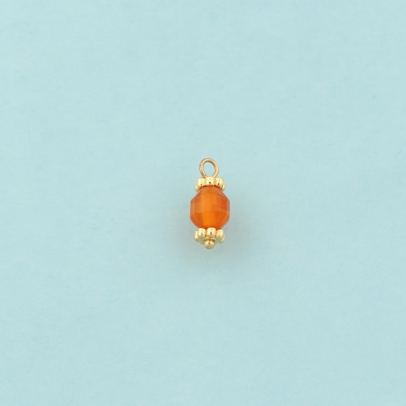 Gold Energy Stone Charms,Natural Stone Jewelry,Red Agate Pendant for DIY Jewelry Making,18K Gold