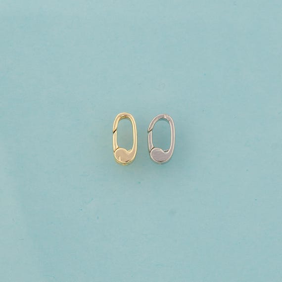 Gold Push Door Clasp,Snap Jewelry Clasp,Push Door Clasp for DIY Jewelry Making,18K Gold & Rhodium