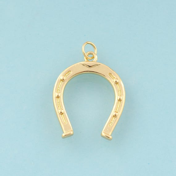 Gold U Charms,U Jewelry,U Pendant for DIY Jewelry Making,18K Gold