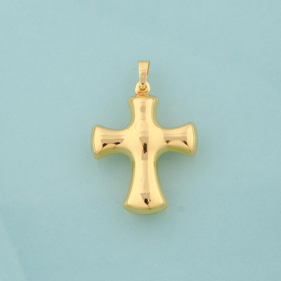 Gold Cross Charms,Religious Jewelry,Christian Pendant for DIY Jewelry Making,18K Gold