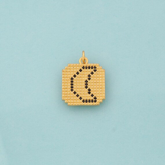 Gold Moon Charms,Moon Jewelry,Moon Pendant for DIY Jewelry Making,18K Gold