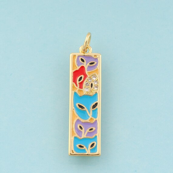 Gold CZ Evil Eye Charms,Mask Jewelry,Enamel Devil Eye Pendant for DIY Jewelry Making,18K Gold