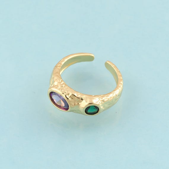 Gold Open Rings,Wide Jewelry Rings,Thick Rings Perfect Gift,18K Gold