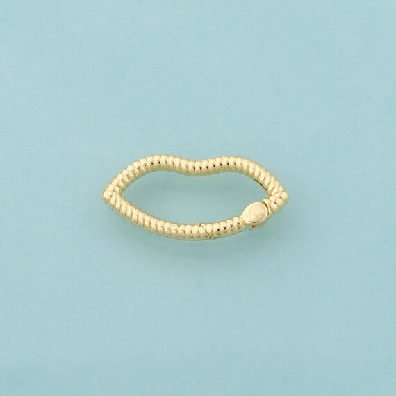 Gold Lips Clasp,Push Door Jewelry Clasp,Snap Clasp for DIY Jewelry Making,18K Gold