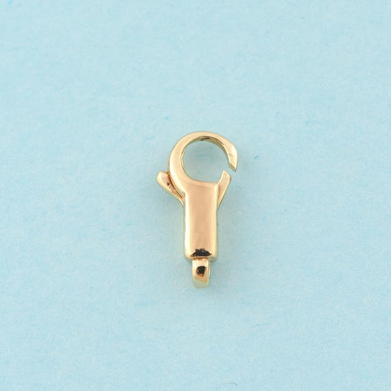 Gold Round Clasp,Round Jewelry Clasp,Round Spring Clasp for DIY Jewelry Making,18K Gold