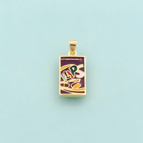 Gold Square Letter Charms,Square Jewelry,Enamel Letter Pendant for DIY Jewelry Making,18K Gold