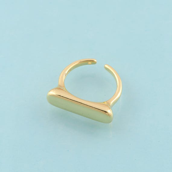 Gold Open Rings,Signet Jewelry Rings,Thick Rings Perfect Gift,18K Gold