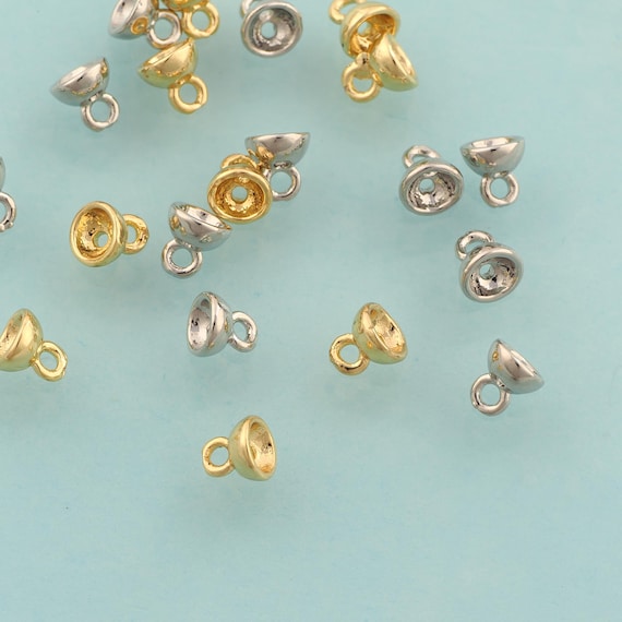 10 pcs Gold Round Bead Cap,Round Bead Cap,Round Bead Cap for DIY Jewelry Making,18K Gold